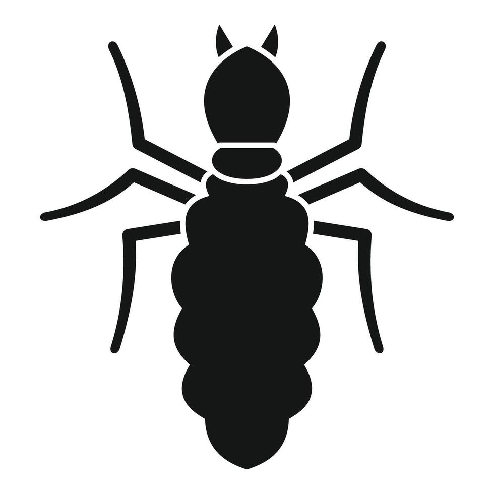 Black ant crawling silhouette icon design vector
