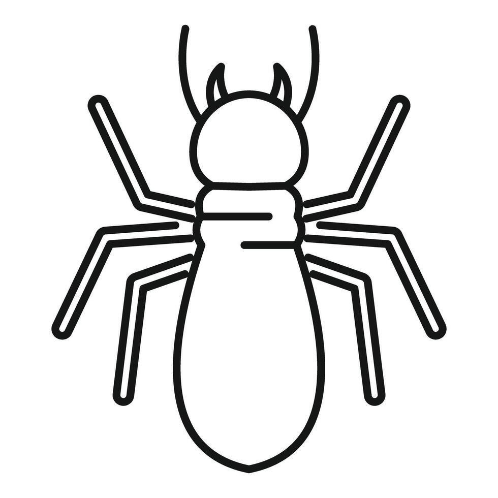 Dangerous termite insect crawling on white background vector