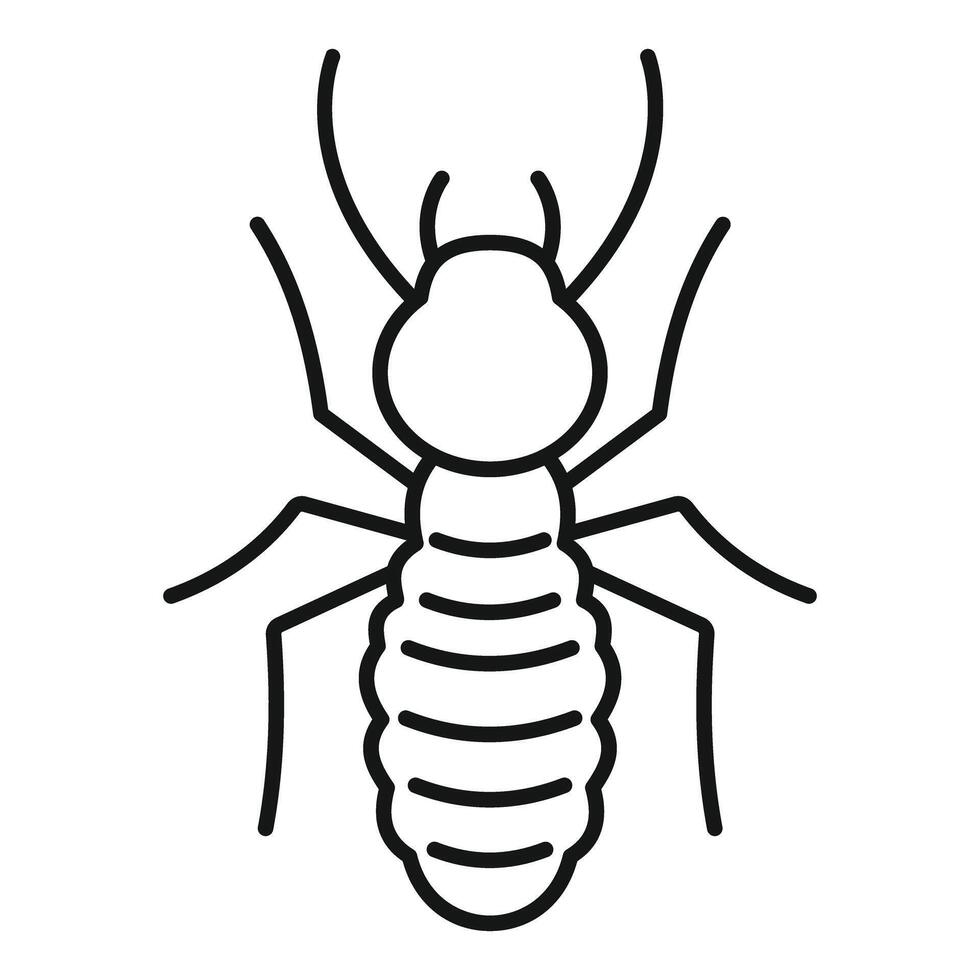 Big termite insect spreading its legs icon outline vector