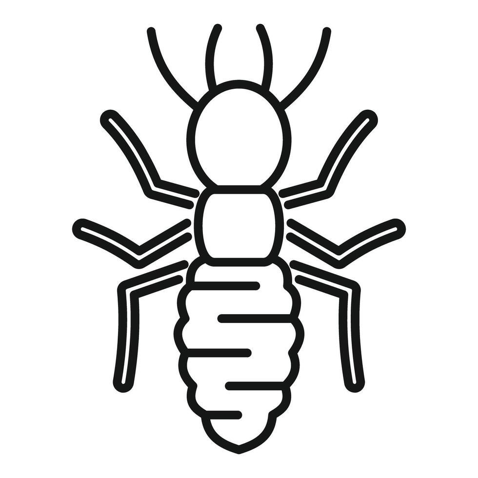 Big termite insect spreading its legs icon thin line vector