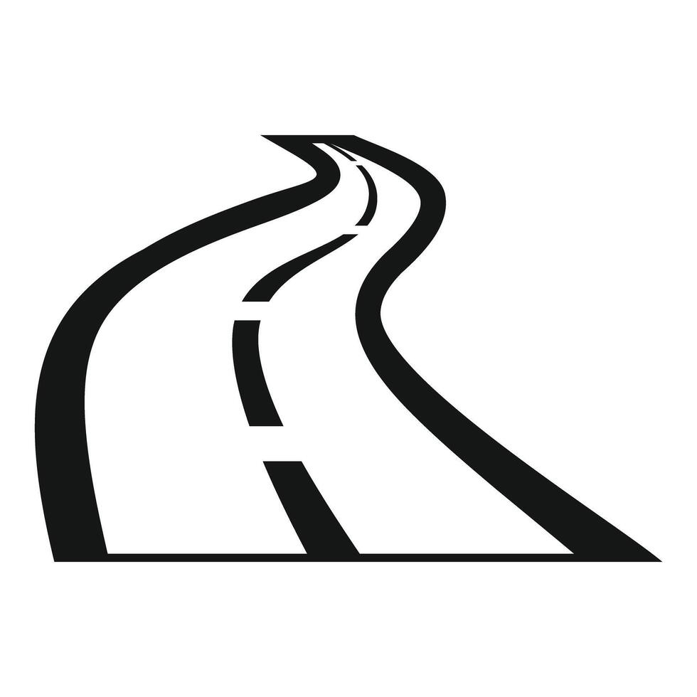 Winding road leading to the unknown destination vector