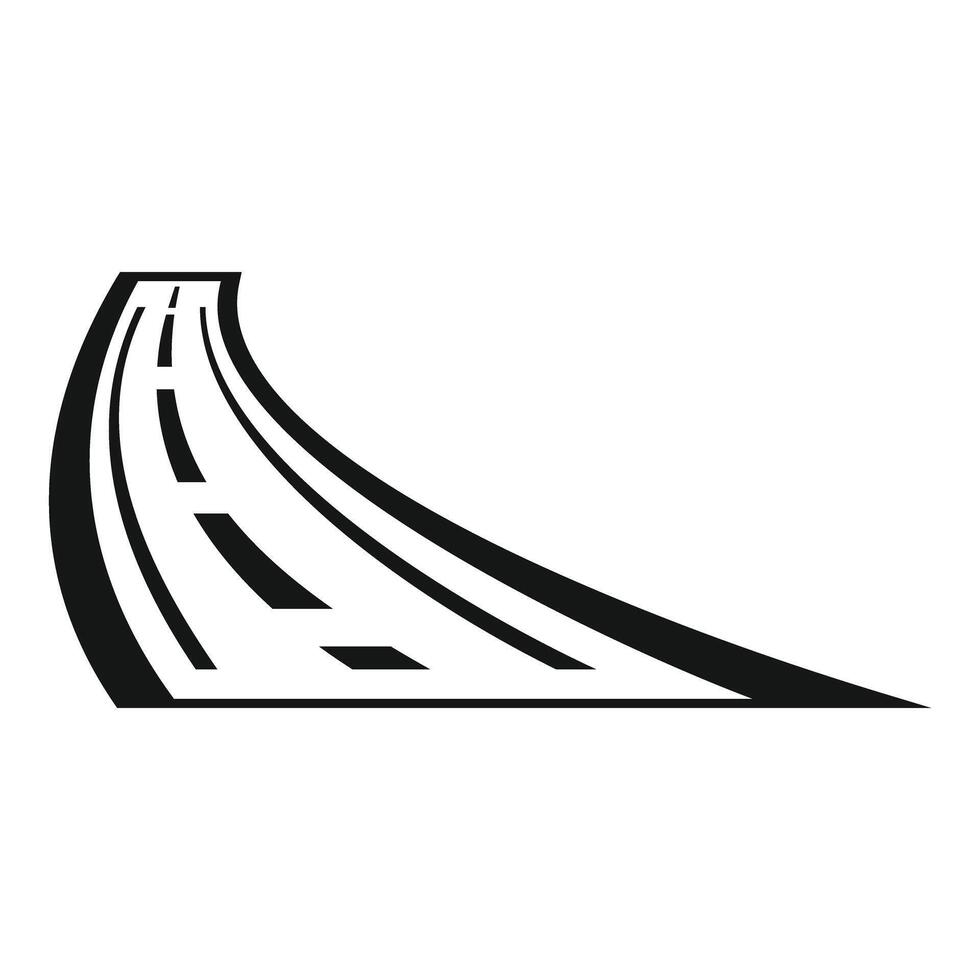 Winding road leading into the distance vector