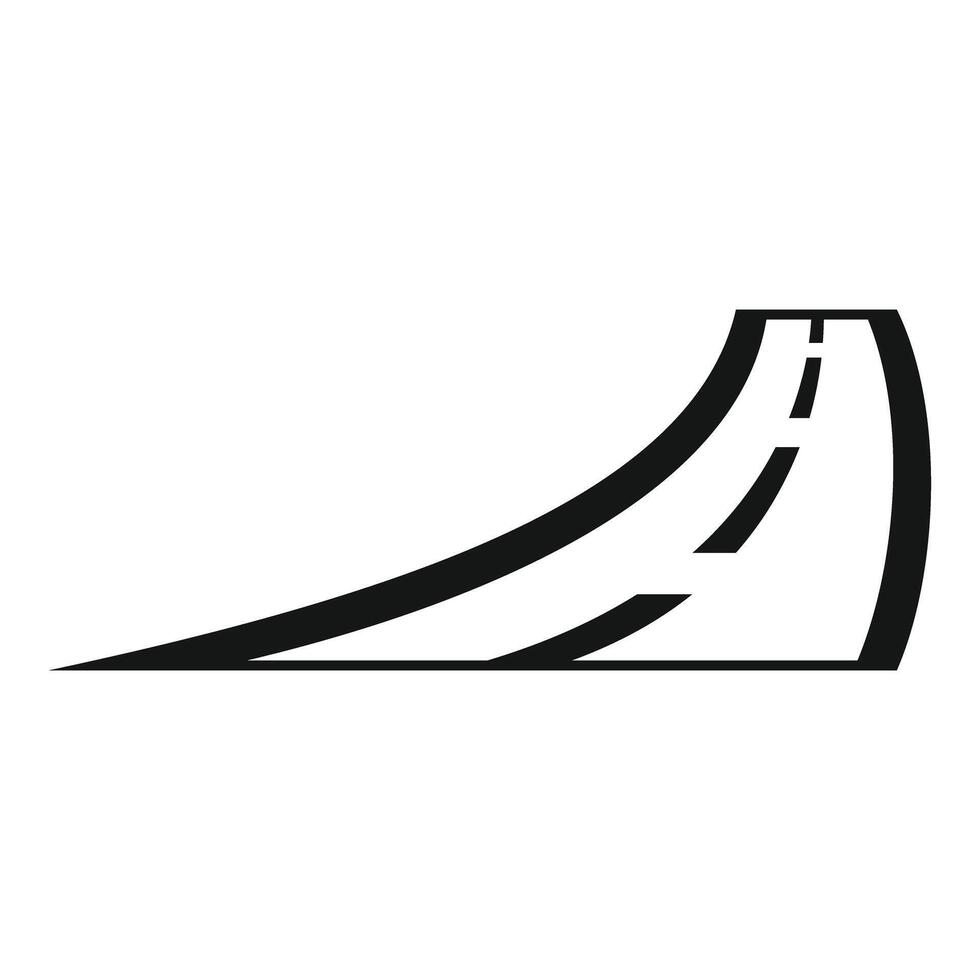 Winding road leading to unknown destination icon vector