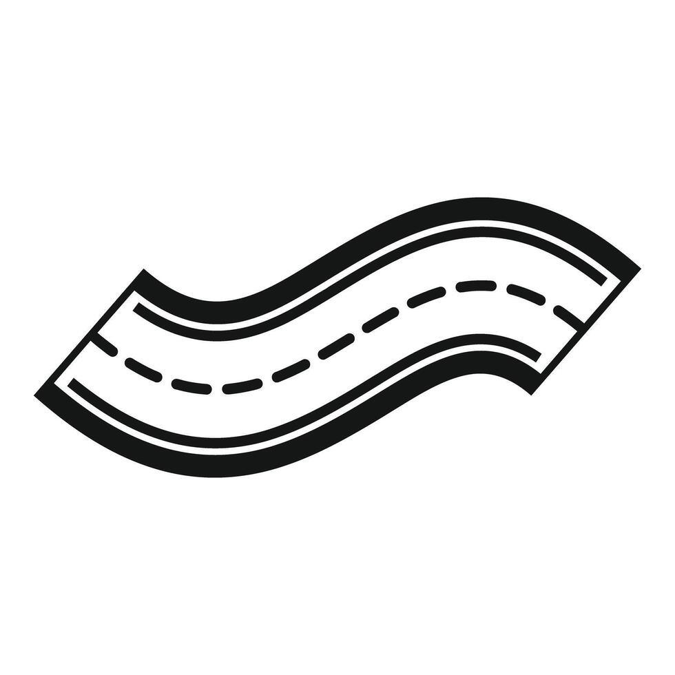 Winding road leading to unknown destination icon vector
