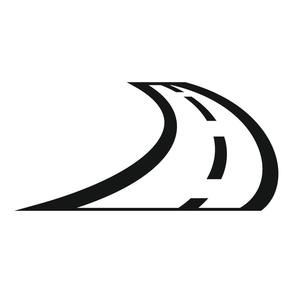 Winding road leading to unknown destination vector