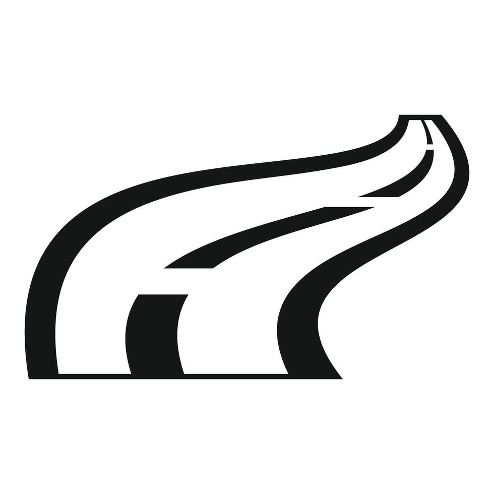 Winding road leading to the unknown destination vector