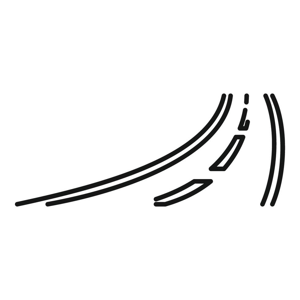 Winding road leading to unknown destination hand drawn illustration vector