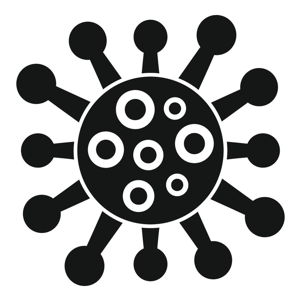 Coronavirus molecule spreading tentacles icon showing covid 19 pandemic vector