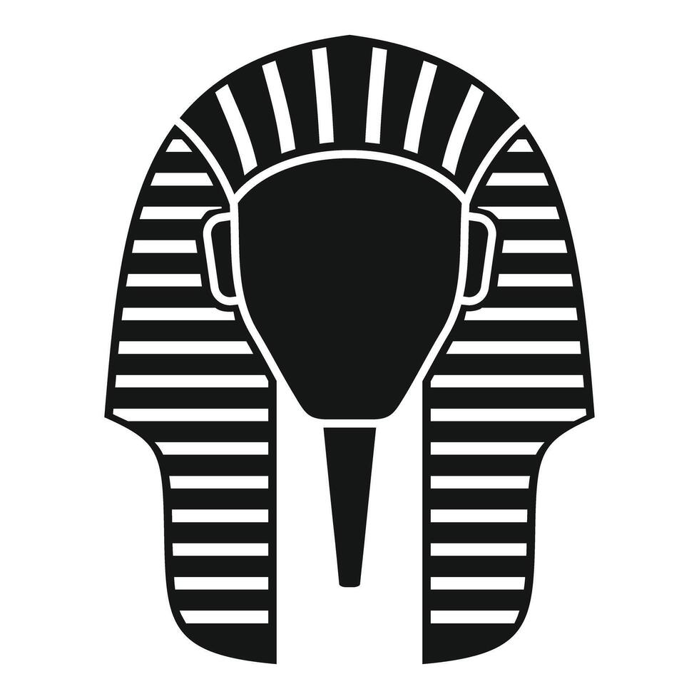 Black silhouette of the mask of tutankhamun representing ancient egypt vector