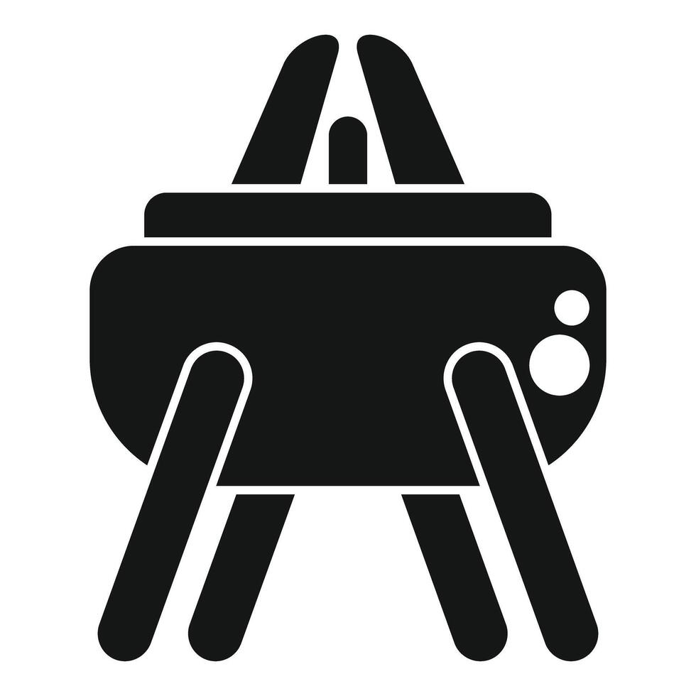 Gymnastic horse icon showing gymnastics equipment for vaulting and sporting events vector