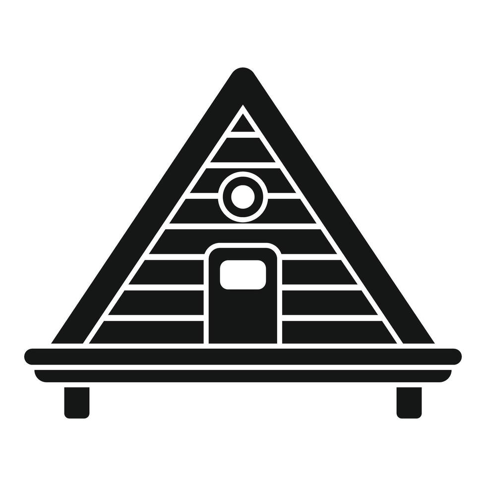 A frame cabin logo representing adventure and outdoor living vector