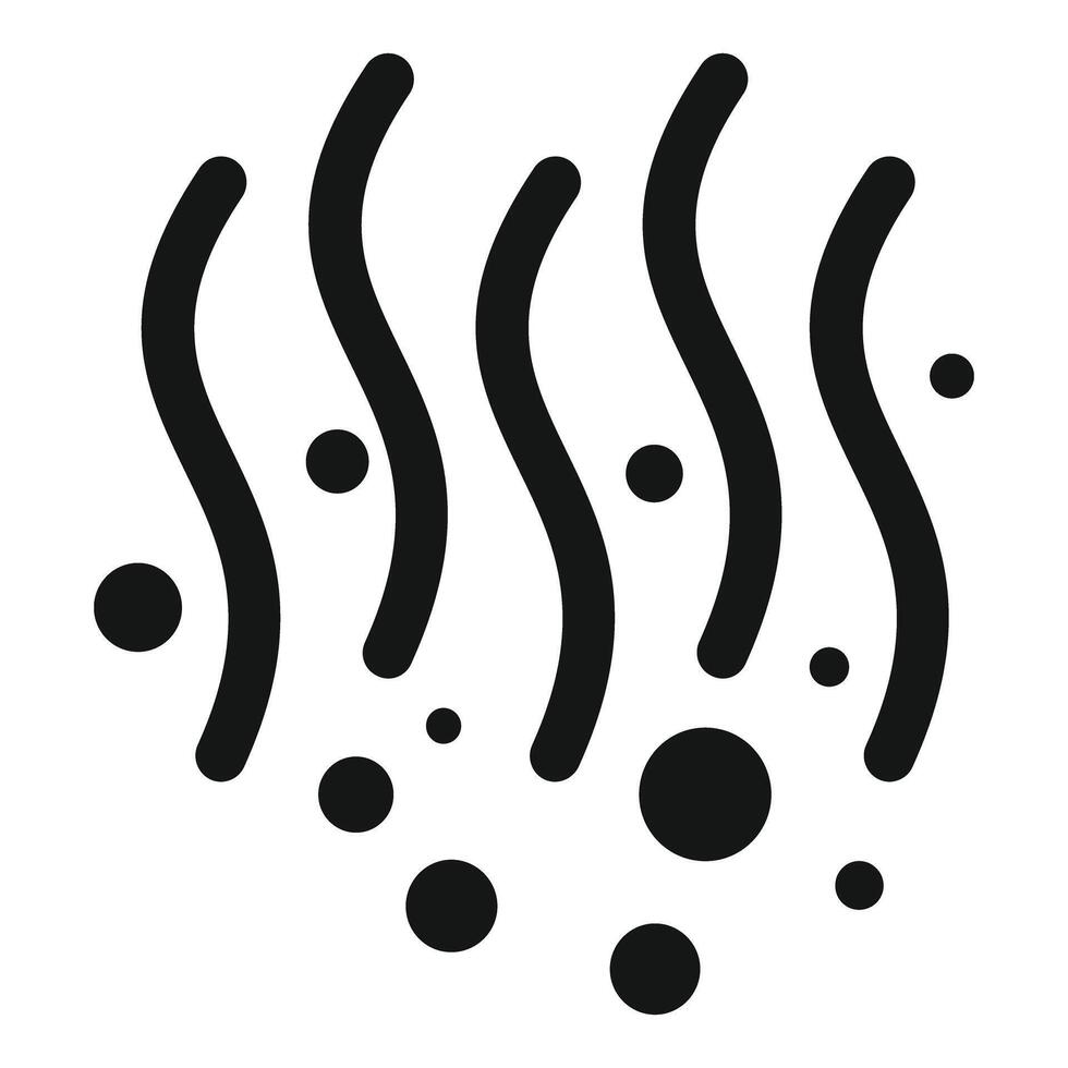 Black smoke with round particles rising up vector