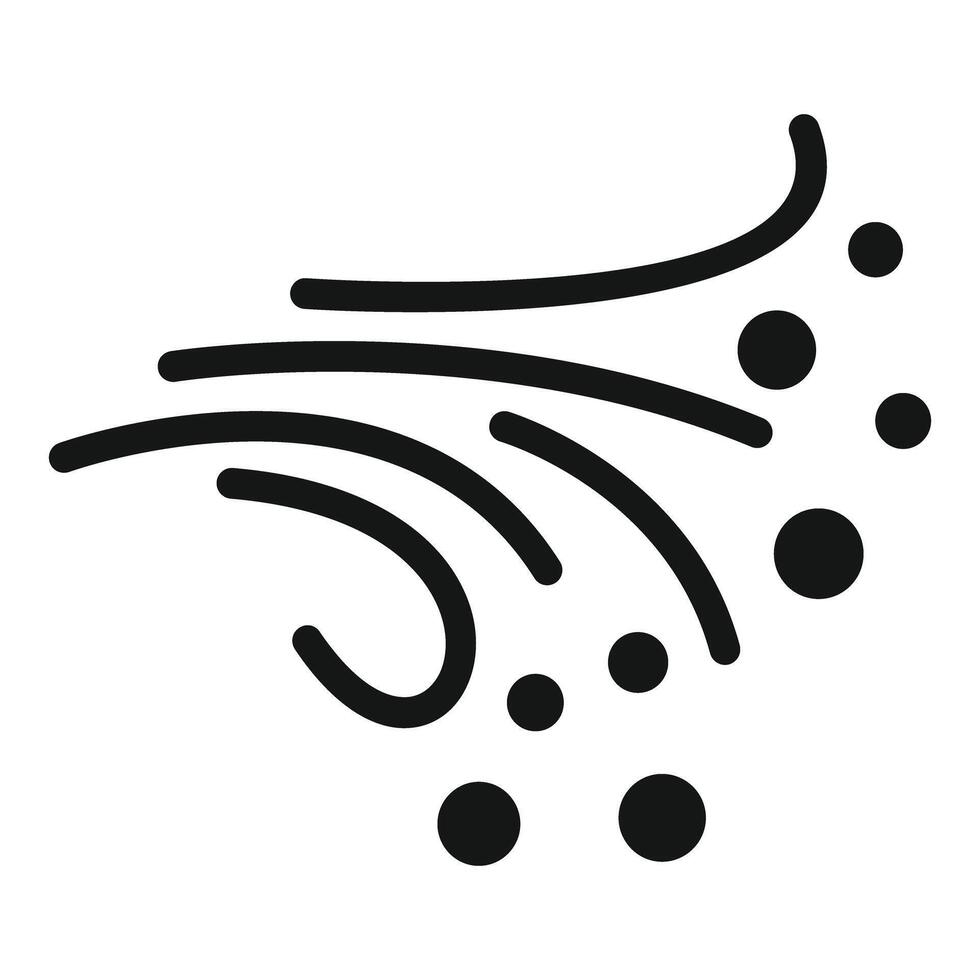 Strong wind blowing with particles flowing in the air vector