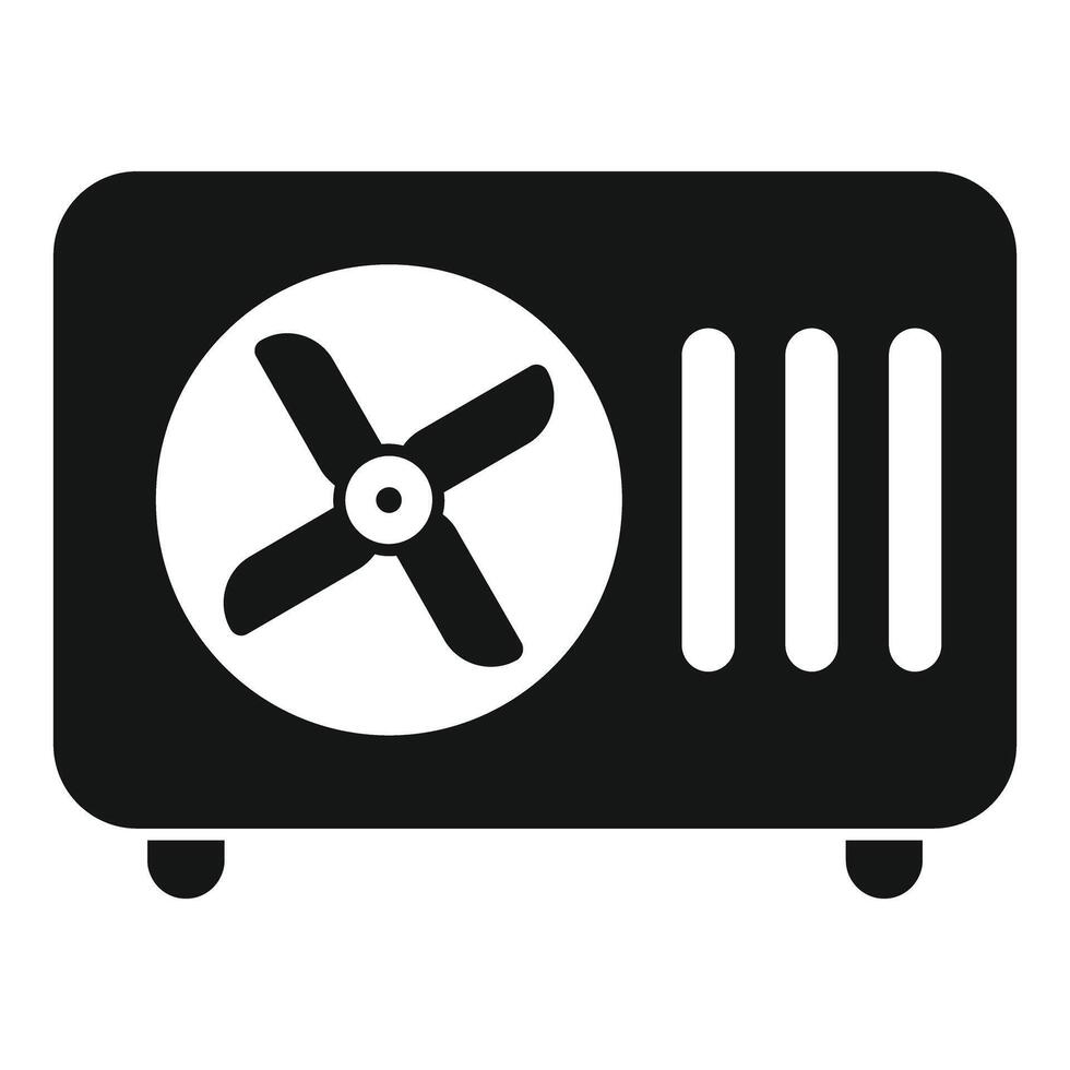 Conditioner fan cooling system icon representing temperature control vector