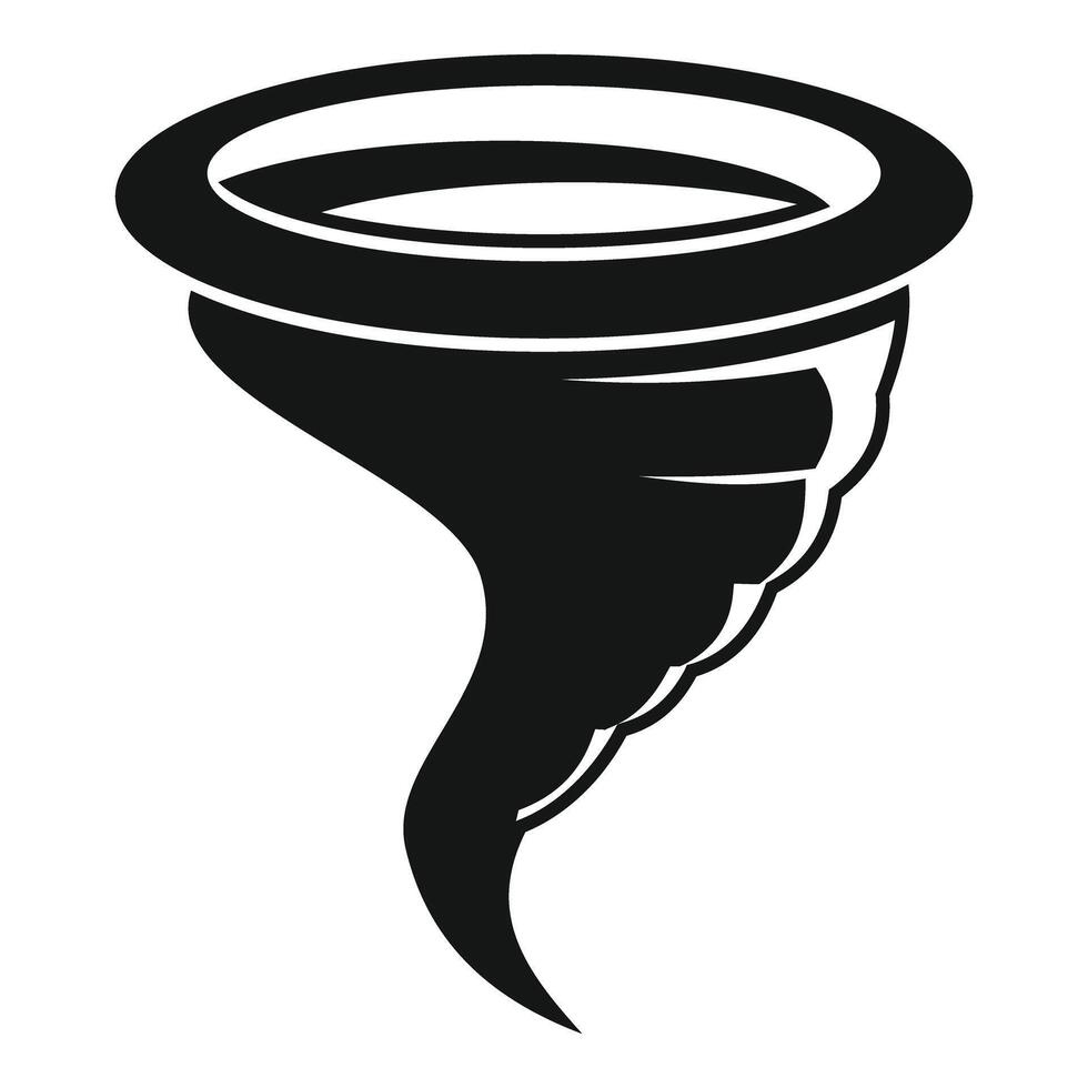 Big tornado rotating and touching the ground vector