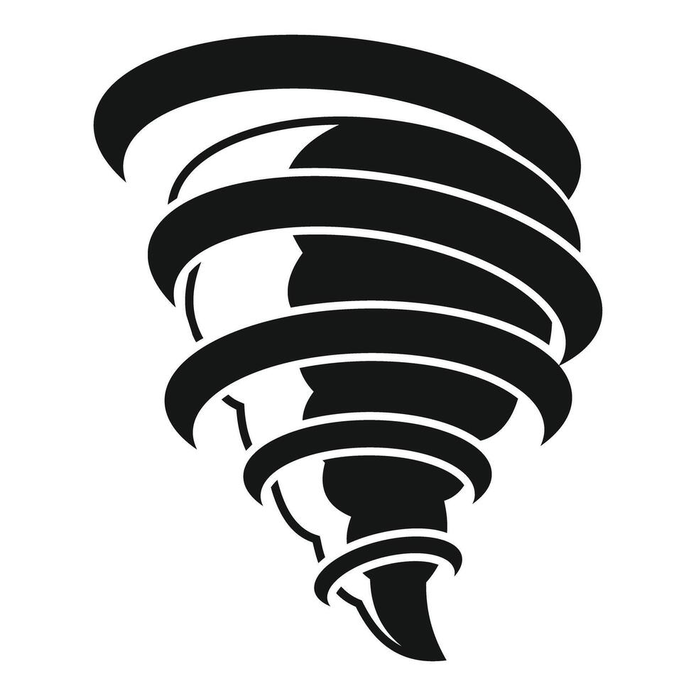 Black tornado rotating and forming a vortex vector