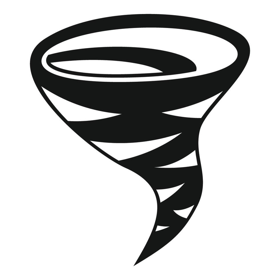 Black and white tornado spinning and touching the ground vector