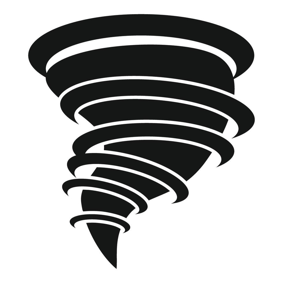 Black tornado rotating and forming a vortex vector