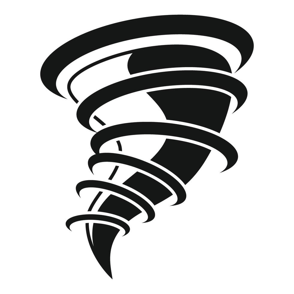 Black and white tornado rotating and touching the ground vector