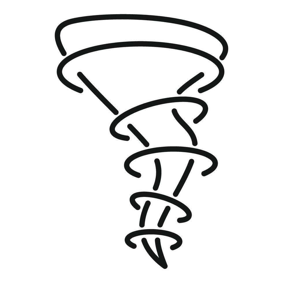 Hurricane swirling showing climate change concept icon vector