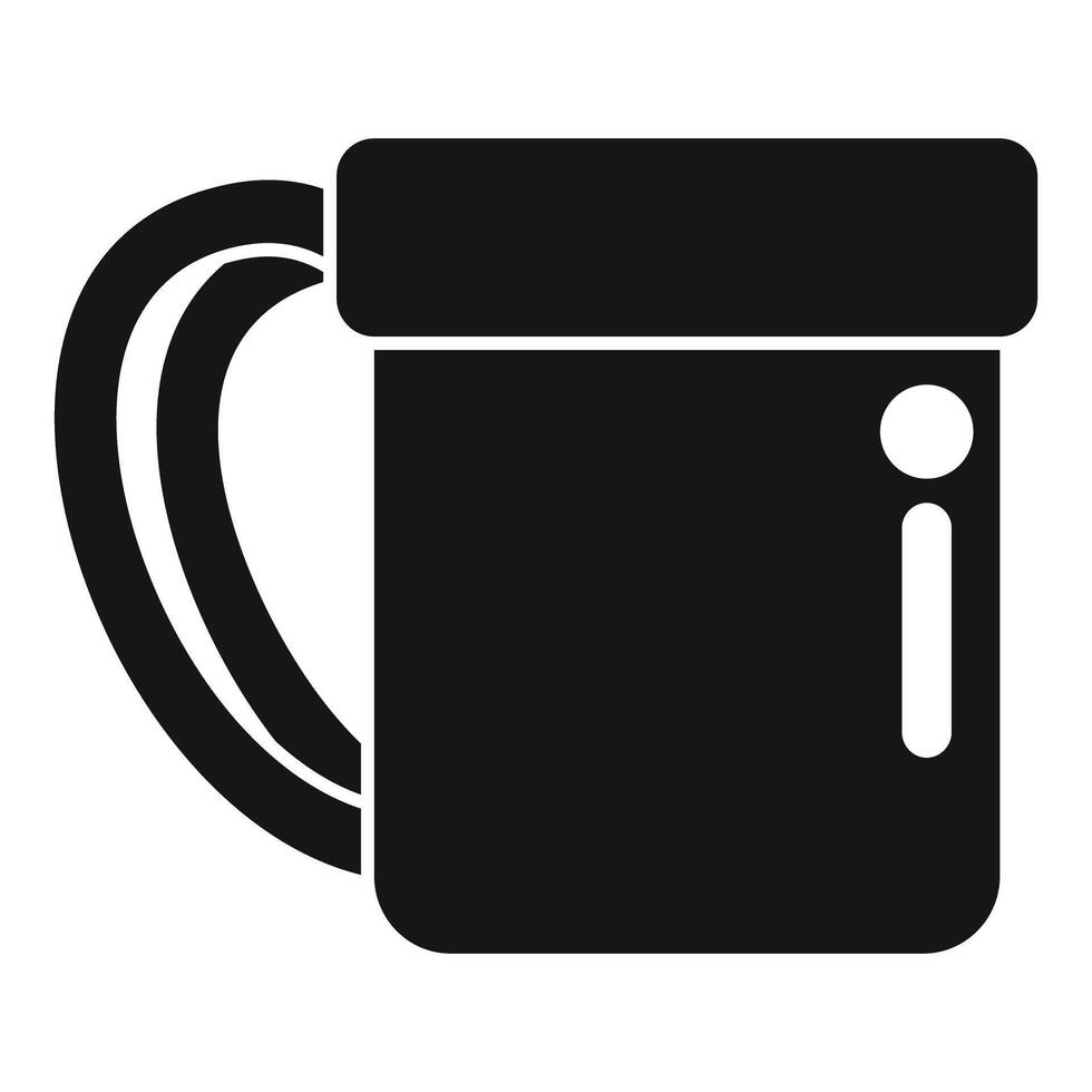 Minimalist icon of a small backpack for hiking and camping vector