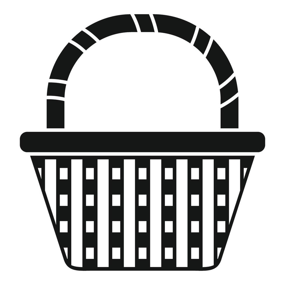 Empty picnic basket icon representing outdoor dining vector