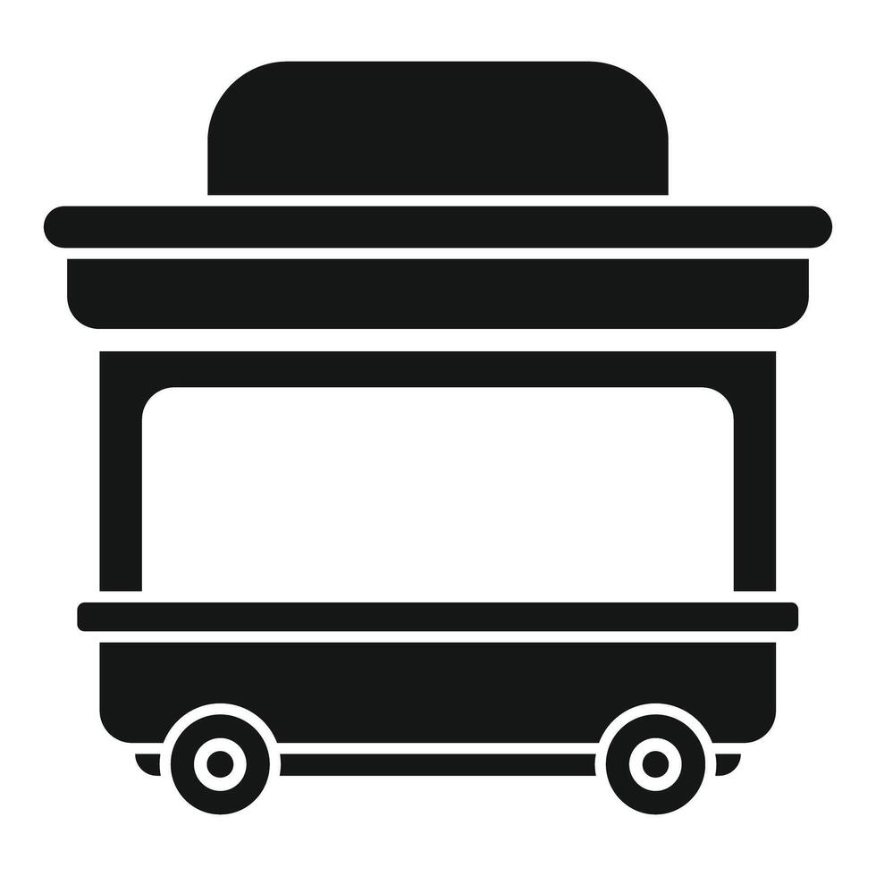 Street food cart displaying empty counter for selling food vector