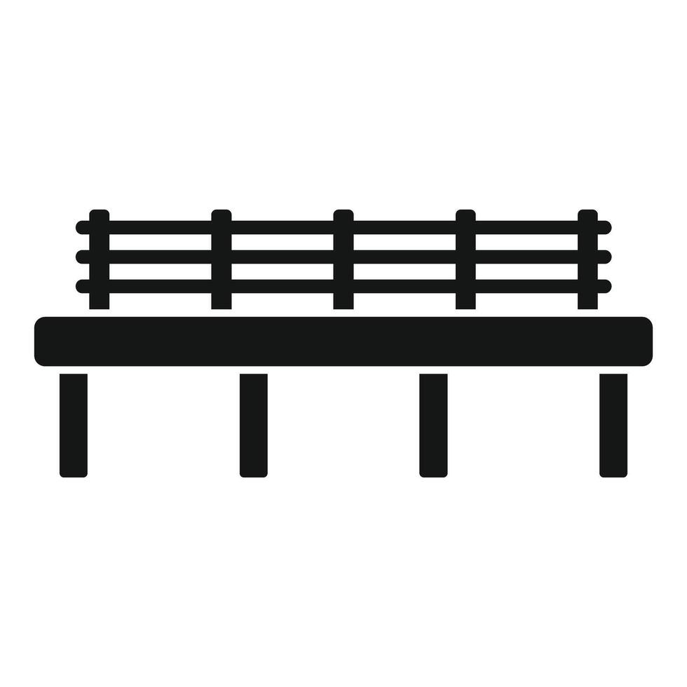 Simple bench with backrest standing on four legs icon vector