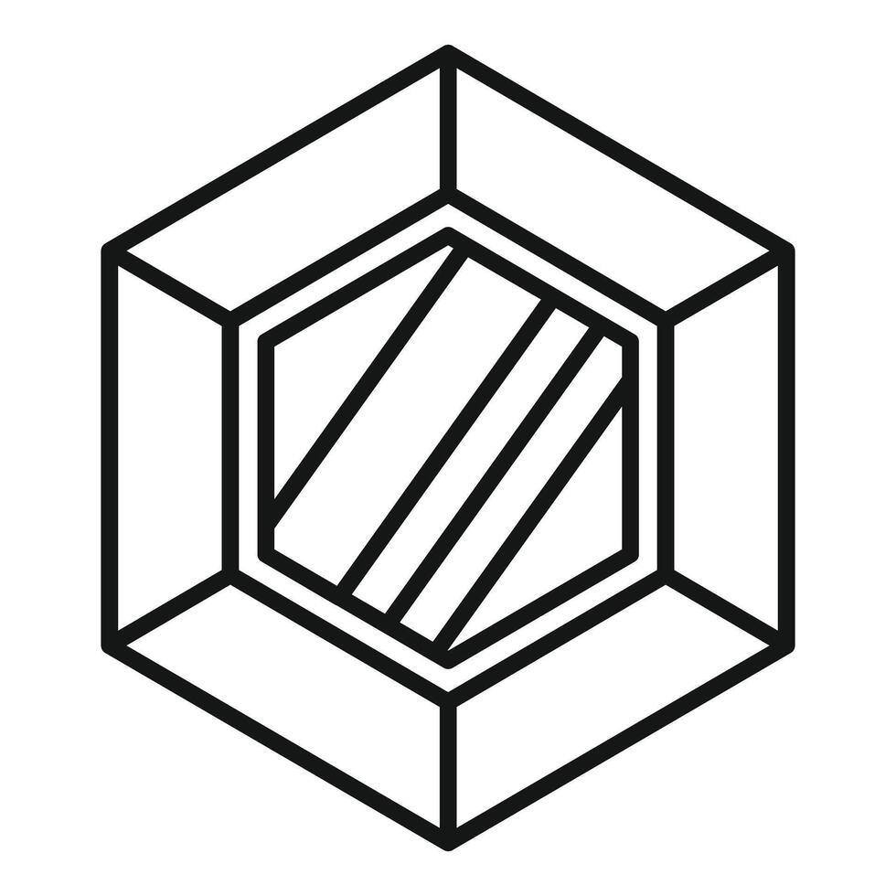 Hexagon forming three dimensional geometric shape vector