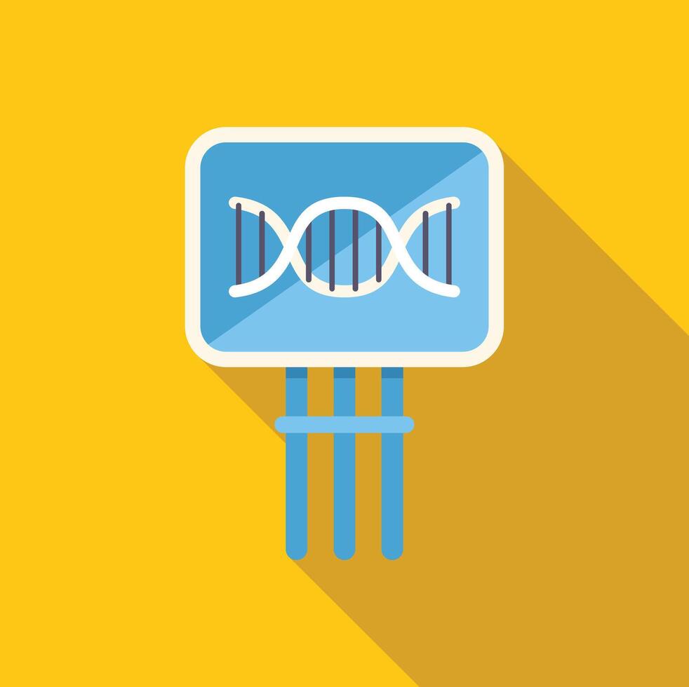 Dna test showing double helix structure with test tubes icon vector