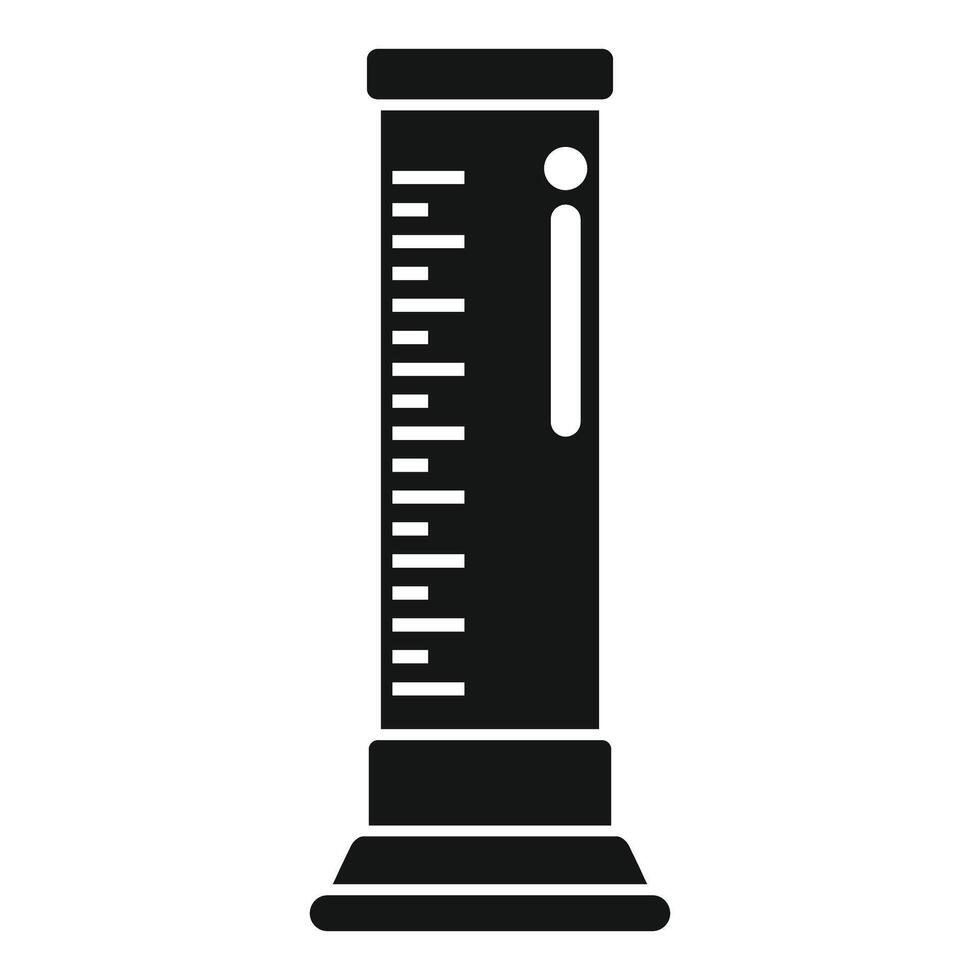 Graduated cylinder standing on white background icon vector