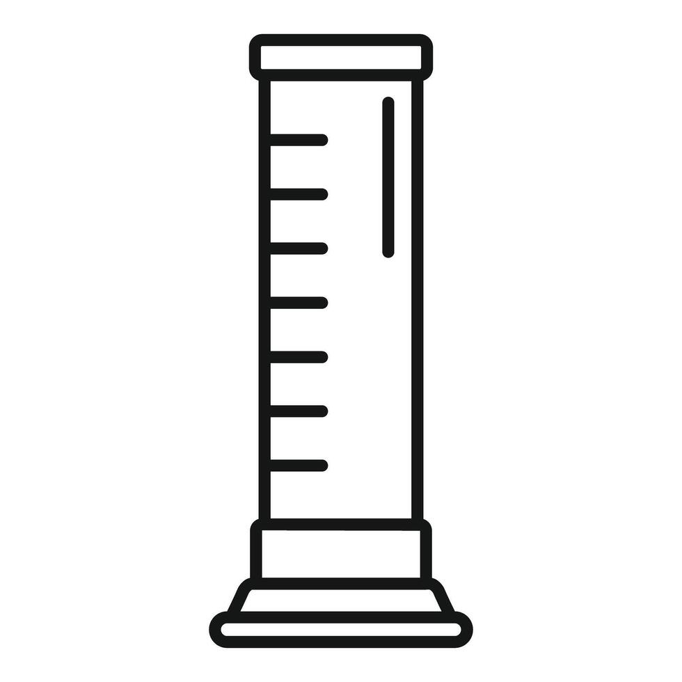 Laboratory glassware icon showing graduated cylinder for experiments vector
