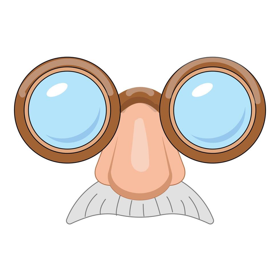Funny disguise is making people laugh during a carnival party vector