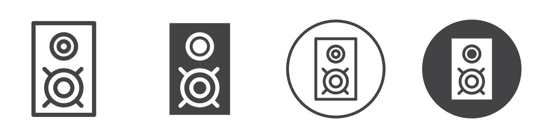 Audio speaker icon logo outline vector