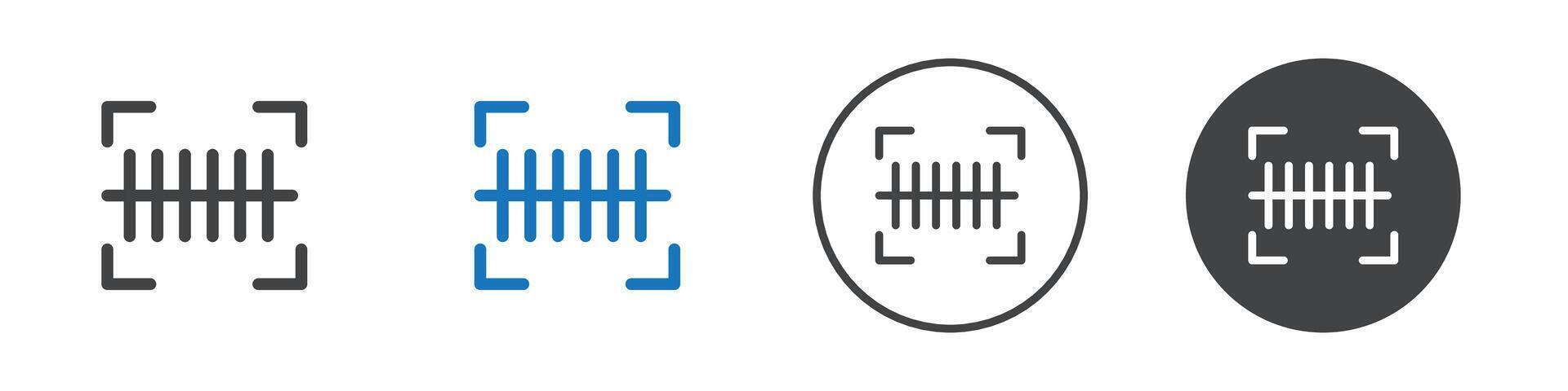 Barcode scanner icon logo outline vector