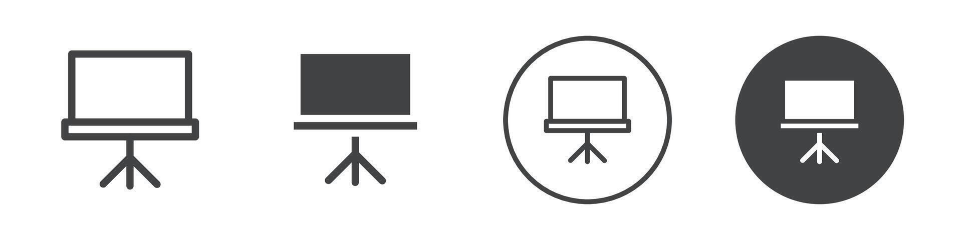 Business Presentation icon logo outline vector
