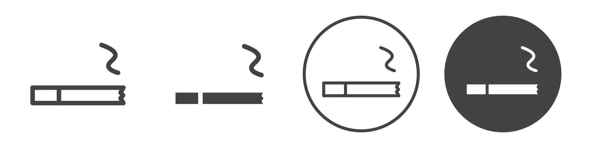 Cigarette icon logo outline vector