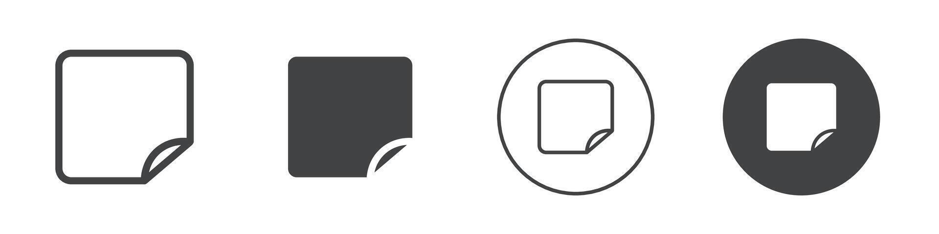 Circle Sticker icon logo outline vector