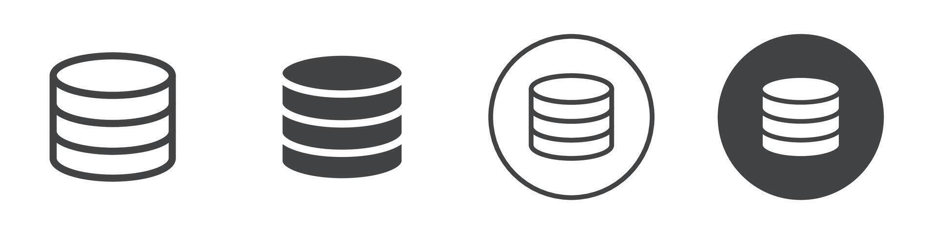 Database storage icon logo outline vector