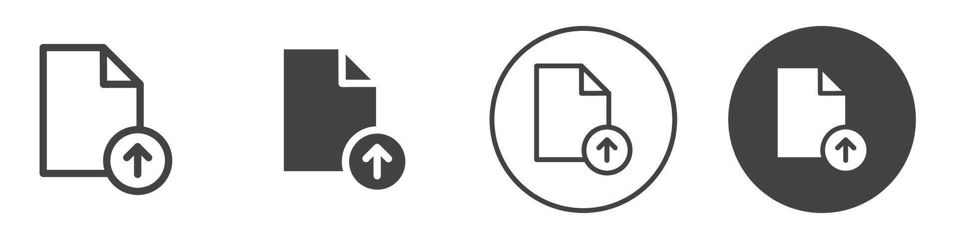 File Upload icon logo outline vector