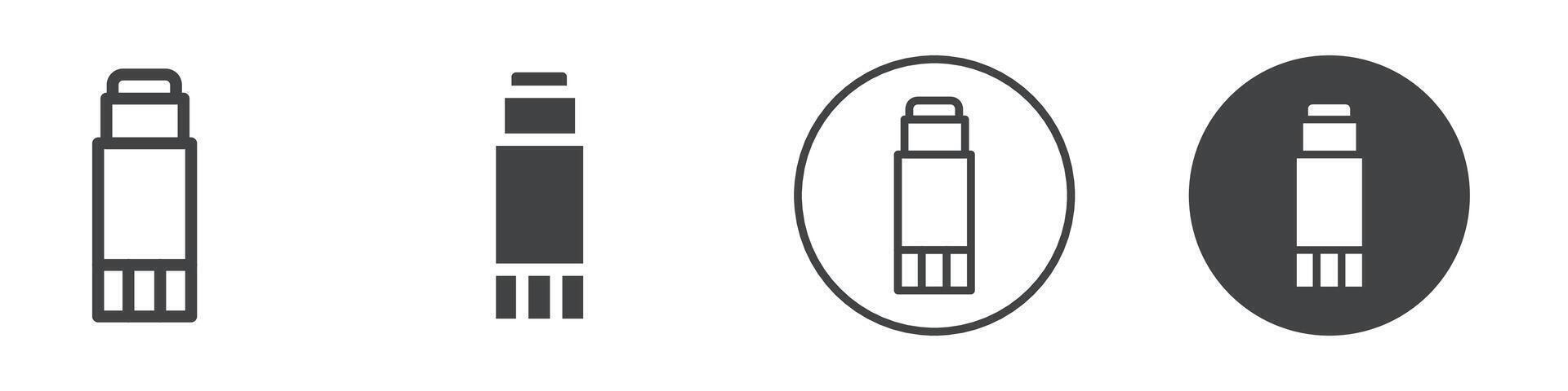 Glue stick icon logo outline vector