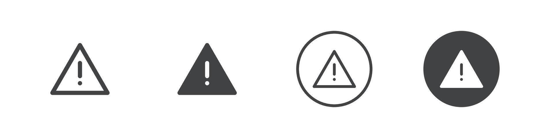 Hazard warning attention icon logo outline vector