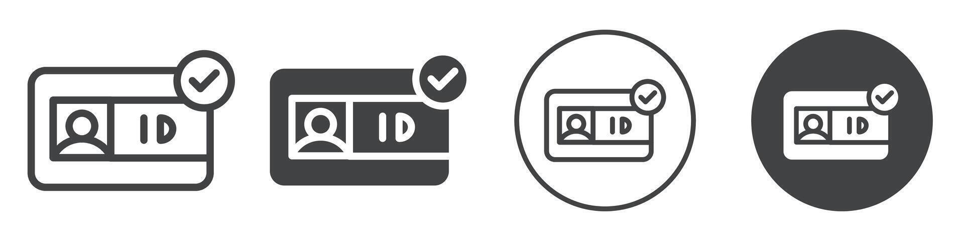 ID badge icon logo outline vector