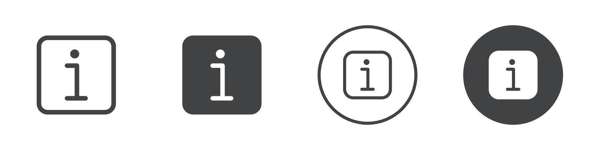 Information sign icon logo outline vector
