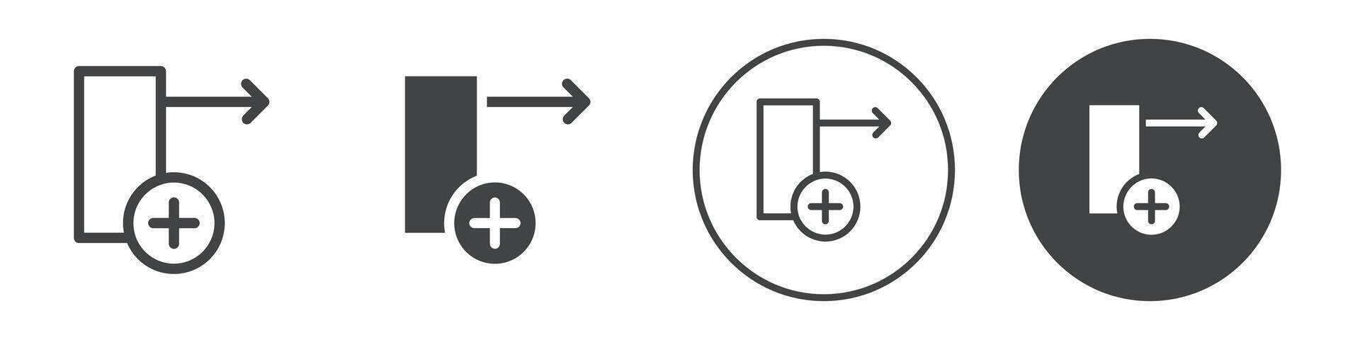 Insert column row icon logo outline vector