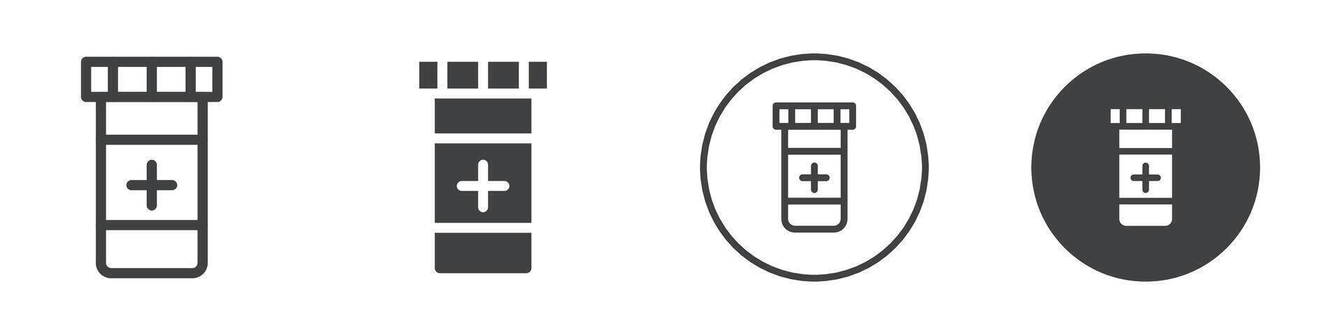 Medicine pills icon logo outline vector
