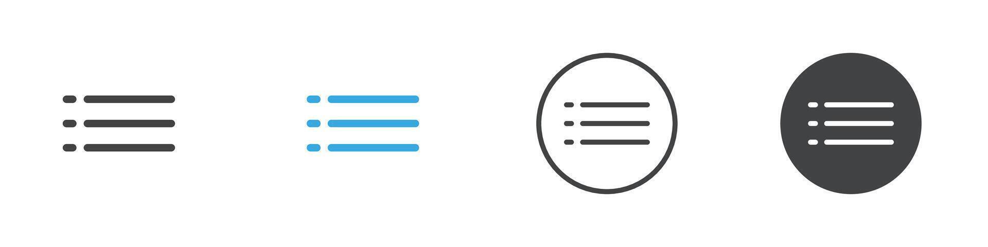 Menu button icon logo outline vector
