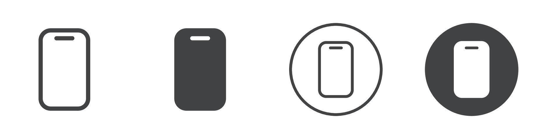 Mobile phone icon logo outline vector