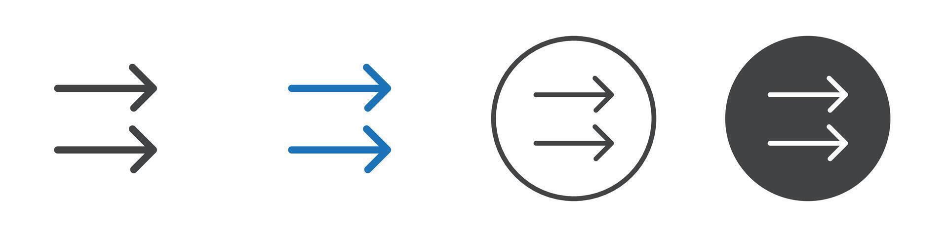 Parallel Arrows icon logo outline vector