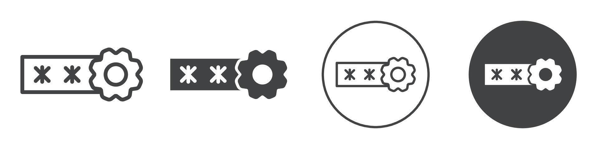 Password Generator icon logo outline vector